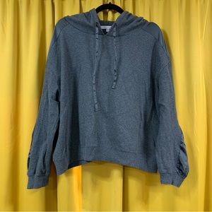 Satin “Racing” Stripe Pullover Sweatshirt